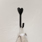náhled Bastion Collections Háček HEART HOOK BLACK, kov 13 cm