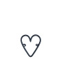 náhled Bastion Collections Háček HEART HOOK OPEN BLACK,