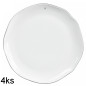 náhled Bastion Collections 4x Talíř velký DINNER heart in grey, 27 cm