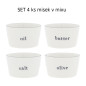 náhled Bastion Collections Set 4x miska Salt/Butter/Oil/Olive Ass, průměr 6cm