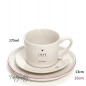 náhled Bastion Collections Hrneček 175ml, podšálek 13cm, talířek 16cm RED HEART