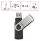 náhled Hama rotate FlashPen, USB 2.0, 16GB, black, 40X