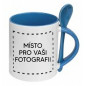 náhled Fotohrnek STANDARD se lžičkou MODRÝ, 300 ml