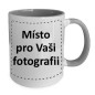 náhled Fotohrnek COMBO Pastelový šedo-bílý 1x foto 300ml