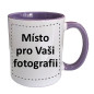 náhled Fotohrnek COMBO Pastelový fialovo-bílý 1x foto 300ml