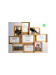 náhled Dřevěný Rám Galerie 9x foto MULTI NATURAL 91 světle hnědá