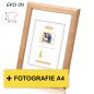 náhled Rám dřevěný Icar EKO 0N, 21x30cm přírodní + fotografie A4