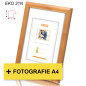 náhled Rám dřevěný Icar EKO 31N 21x30cm světle hnědý + fotografie A4