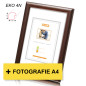náhled Rám dřevěný Icar EKO 4N 21x30cm, tmavě hnědý + fotografie A4