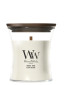 náhled Vonná svíčka WoodWick White Teak, malá 85g