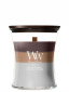 náhled Vonná svíčka WoodWick Trilogy Radiant Cashmere, střední 275 g