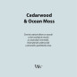náhled Vonná svíčka WoodWick Cedarwood & Ocean Moss, široký knot 453 g