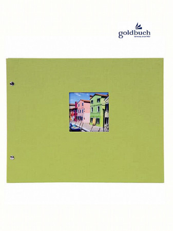 detail Šroubkové album klasik 39x31cm Goldbuch 28976 BELLA VISTA zelenkavé