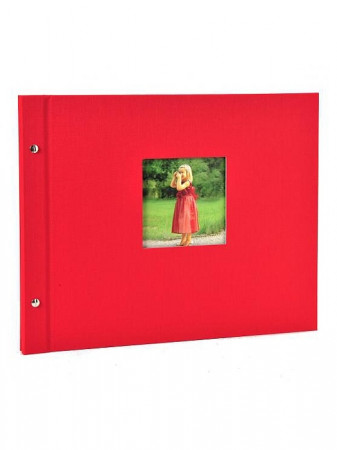 detail Šroubkové album klasik 39x31cm Goldbuch 28889 BELLA VISTA red