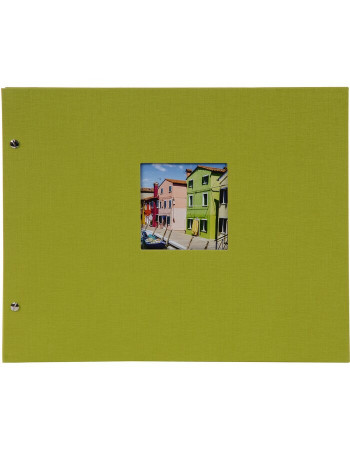 detail Šroubkové album klasik 30x25cm Goldbuch 26889 BELLA VISTA sv.zelené