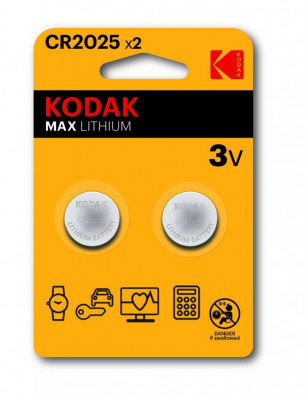 Kodak MAX Lithium CR 2025 - 3V, 2ks