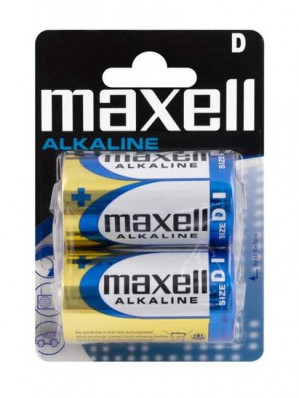 Baterie alkalické Maxell LR20, 2ks