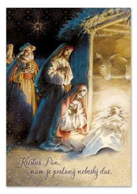 Ditipo Hrací přání vánoční NÁBOŽENSKÉ / Narodil se Kristus Pán