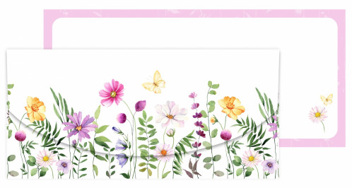 Alvarak Dárková obálka na peníze nebo poukázky 22480 - Květiny s motýlem
