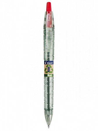 detail B2P Ecoball BEGREEN - ČERVENÁ, kuličkové pero, střední hrot (M)