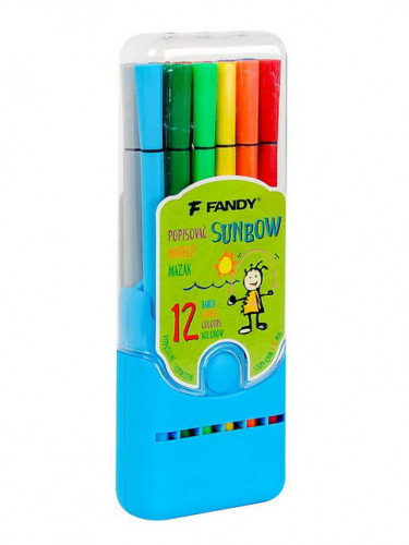 Fandy Popisovač (Fixy) Sunbow 12 barev v boxu
