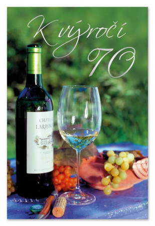 detail Ditipo Blahopřání - K VÝROČÍ 70.tiny (lahev vína)