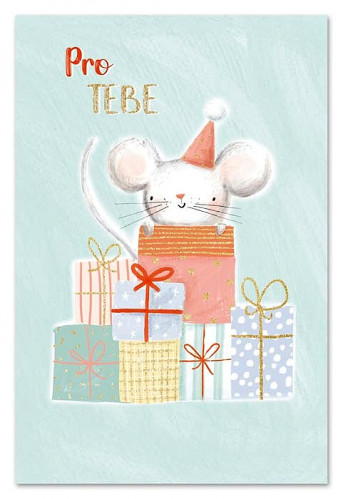 Ditipo Blahopřání GK - PRO TEBE (myška s dárky)