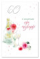 náhled Ditipo Blahopřání - K VÝROČÍ 60.tiny (malované sekt s květinkami)