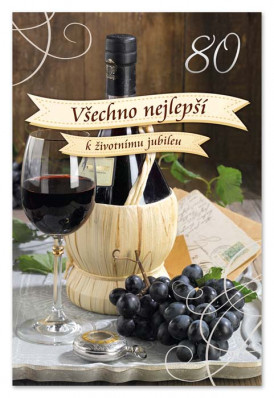 Ditipo Blahopřání - K VÝROČÍ 80.tiny (víno)