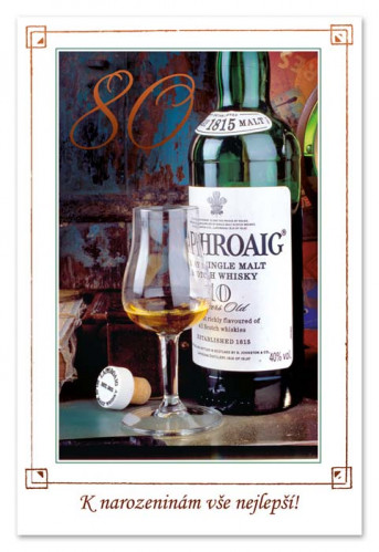 Ditipo Blahopřání - K VÝROČÍ 80.tiny (láhev whisky)