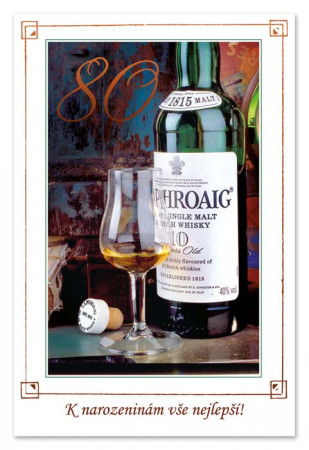 detail Ditipo Blahopřání - K VÝROČÍ 80.tiny (láhev whisky)