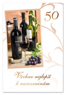Ditipo Blahopřání - K VÝROČÍ 50.tiny (víno)