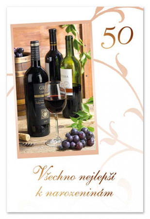 detail Ditipo Blahopřání - K VÝROČÍ 50.tiny (víno)