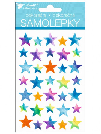 detail AP Samolepky 15023 HVĚZDY S GLITTREM 15 x 10 cm