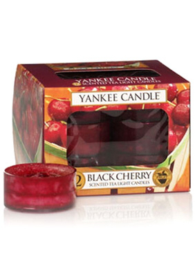detail Yankee Candle BLACK CHERRY čajové svíčky 12ks