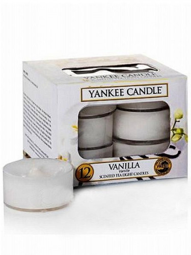 Yankee Candle VANILLA čajové svíčky 12ks