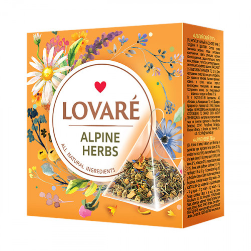 LOVARÉ 15 pyramidek ALPINE HERBS, bylinný čaj