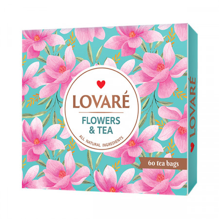detail LOVARÉ 60 čajových sáčků - FLOWERS & TEA, dárková kolekce čajů