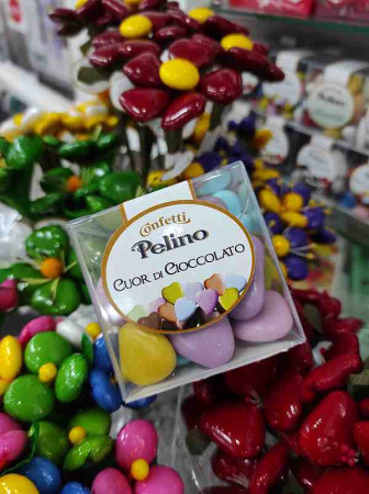 detail Confetti Pelino - CUOR DI CIOCCOLATO, srdíčka barevná 150 g