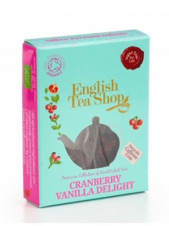 detail English Tea Shop BIO čaj 1x pyramidka CRANBERRY VANILLA DELIGHT