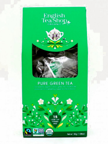 English Tea Shop BIO čaj 15 pyramidek PURE GREEN TEA