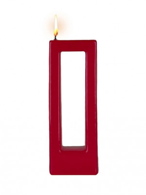 Alusi Candles QUADRA due RUBY, víceplamínková svíčka 15,5 cm
