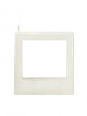 Alusi Candles QUADRA TRE WHITE, víceplamínková svíčka, 11 cm