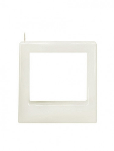 Alusi Candles QUADRA TRE WHITE, víceplamínková svíčka, 11 cm