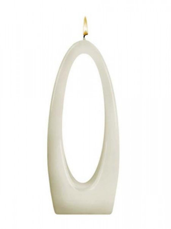 detail Alusi Candles LUNA DUE WHITE, víceplamínková svíčka, 16 cm