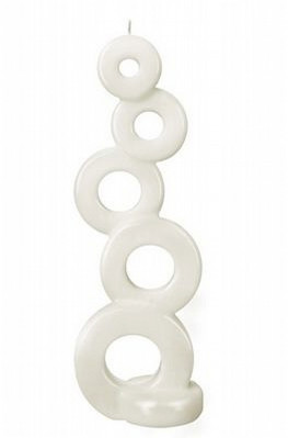 Alusi Candles SOMA WHITE, víceplamínková svíčka, 27,5 cm