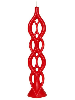 Alusi Candles LELA RED, víceplamínková svíčka, 28 cm