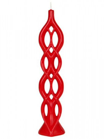 detail Alusi Candles LELA RED, víceplamínková svíčka, 28 cm
