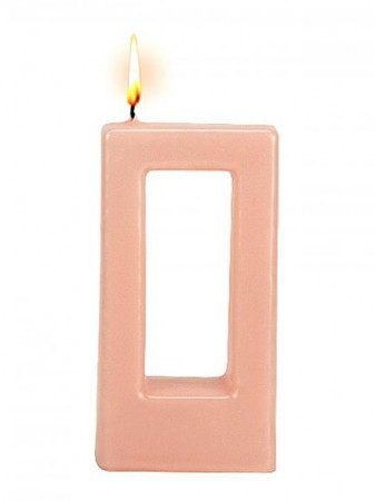 detail Alusi Candles QUADRA UNA BLUSH, víceplamínková svíčka, 11 cm