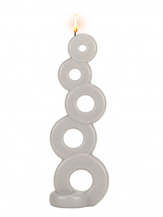 detail Alusi Candles SOMA GREY, víceplamínková svíčka, 27,5 cm